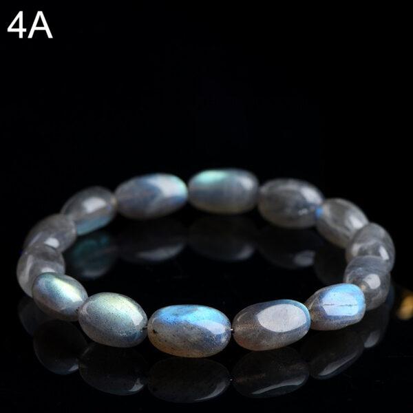 8 * 9mm irregular genuine natural colorful light moonstone beaded bracelet - Image 7