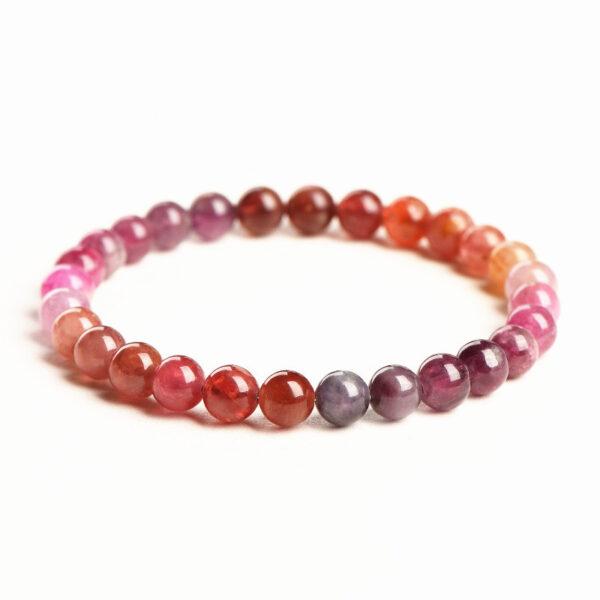 3 - 6mm round shape genuine natural colorful spinel beaded bracelet