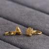 lotus flower shape s925 sterling silver charm, golden lotus bead