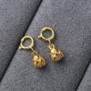 lotus flower shape s925 sterling silver charm, golden lotus bead