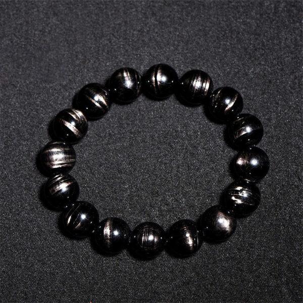 6mm - 14mm round shape 6A genuine natural Hypersthene beaded bracelet
