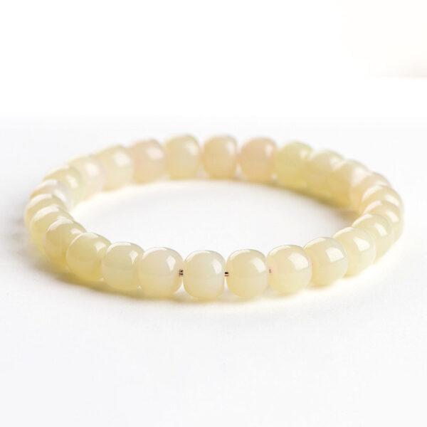 6 * 7 mm drum shape genuine natural nephrite beaded bracelet
