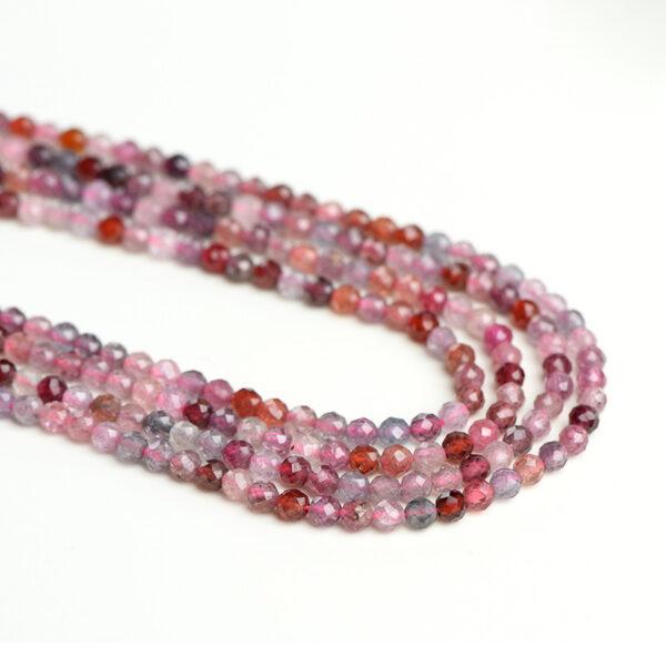3 - 6mm round shape genuine natural colorful spinel beaded bracelet - Image 10