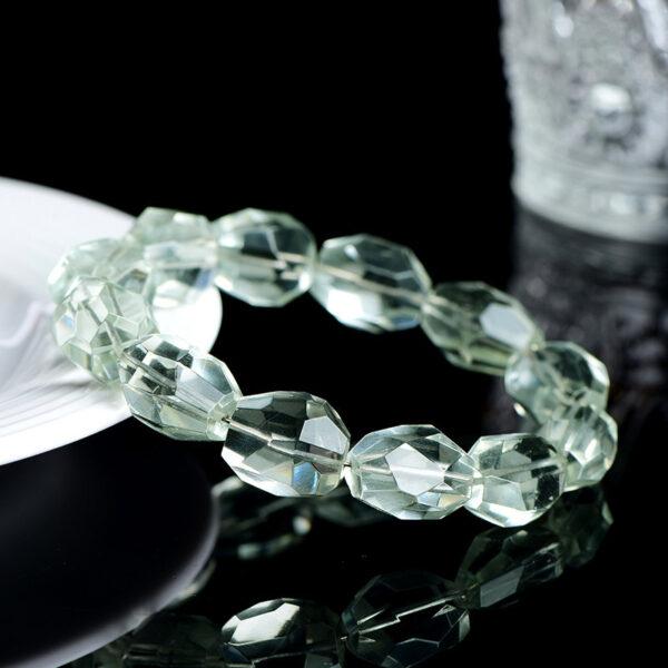 16 * 19mm irregular genuine natural green quartz beaded bracelet - Image 2