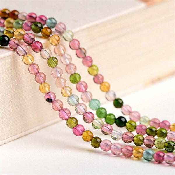 2mm - 3mm small bead whole strand round shape 7A genuine natural tourmaline bead - Image 2