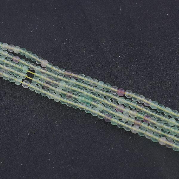 4mm small size whole strand round shape genuine natural fluorite bead - Image 2
