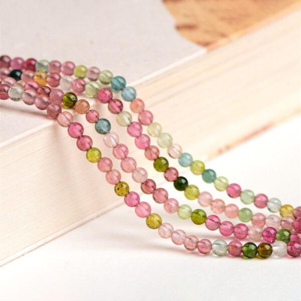 2mm - 3mm small bead whole strand round shape 6A genuine natural tourmaline bead - Image 2