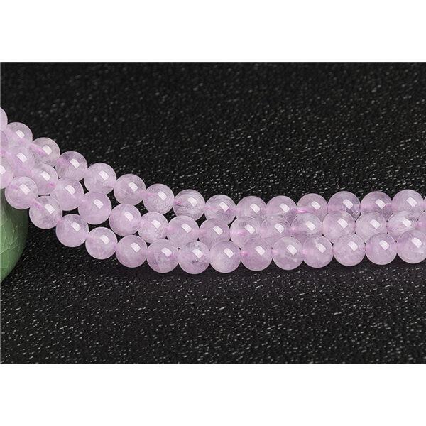 lavender color genuine natural amethyst bead, 6 - 10 mm whole strand round bead - Image 2