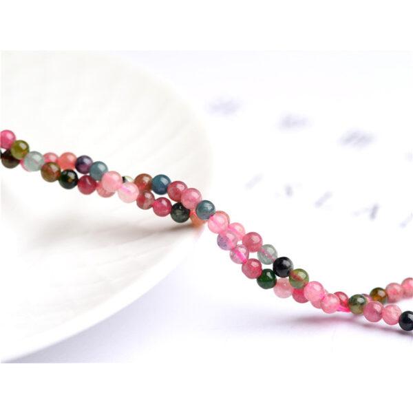 2mm - 3mm small bead whole strand round shape 3A genuine natural tourmaline bead - Image 2