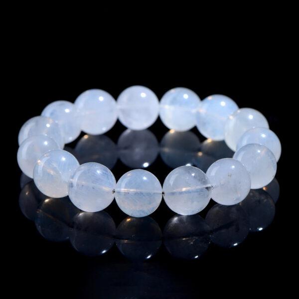5mm - 12mm round shape 3A genuine natural blue needle quartz beaded bracelet - Image 2