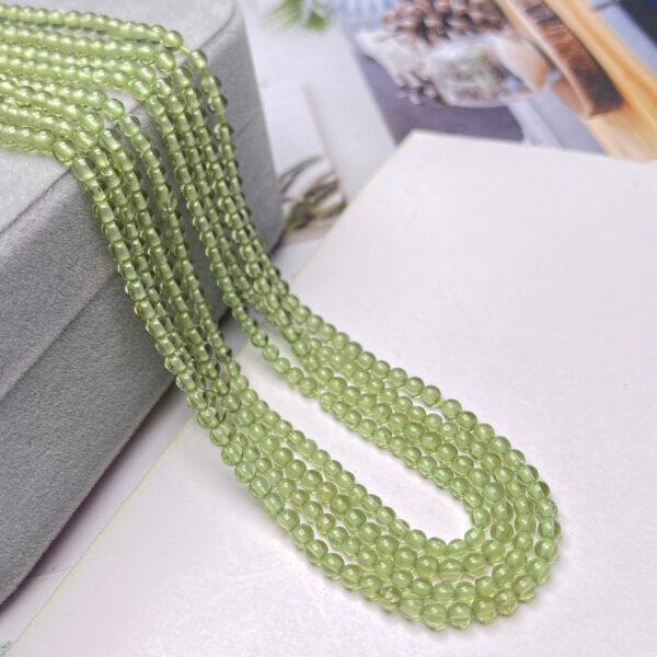 2mm small size whole strand round shape genuine natural peridot bead - Image 2