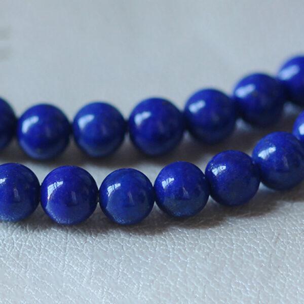 2 - 6mm whole strand round shape genuine natural lazurite bead - Image 2