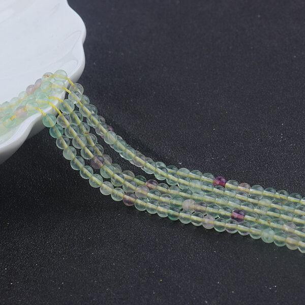 4mm small size whole strand round shape genuine natural fluorite bead - Image 3