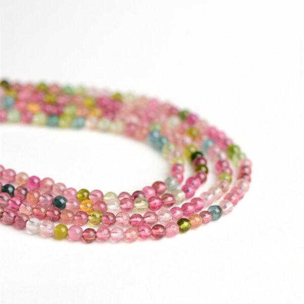 2mm - 3mm small bead whole strand round shape 6A genuine natural tourmaline bead - Image 3