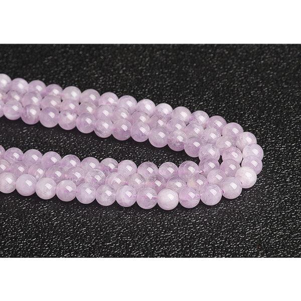 lavender color genuine natural amethyst bead, 6 - 10 mm whole strand round bead - Image 3