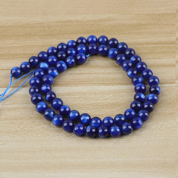 genuine natural kyanite bead, 8 - 12 mm round bead - Image 3