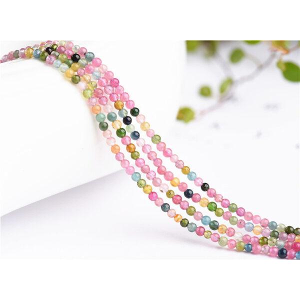 2mm - 3mm small bead whole strand round shape 5A genuine natural tourmaline bead - Image 3