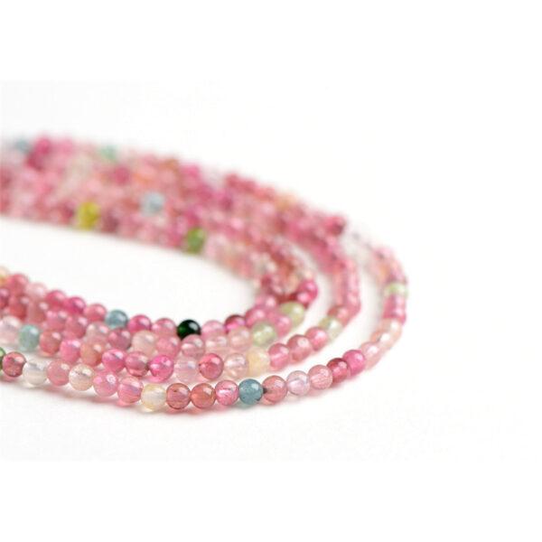 2mm - 3mm small bead whole strand round shape 5A more red color genuine natural tourmaline bead - Image 3