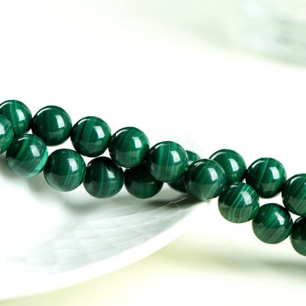 4mm - 14mm whole strand round shape genuine natural malachite bead - Image 3