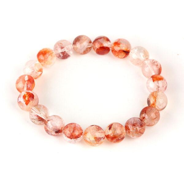 7A genuine natural hematoid quartz bracelet, 6 - 12mm round shape beaded bracelet - Image 3