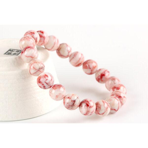 6A genuine natural cinnabar bracelet, 6 - 12mm round shape beaded bracelet - Image 3
