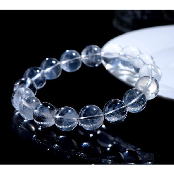5mm - 12mm round shape 3A genuine natural blue needle quartz beaded bracelet - Image 3