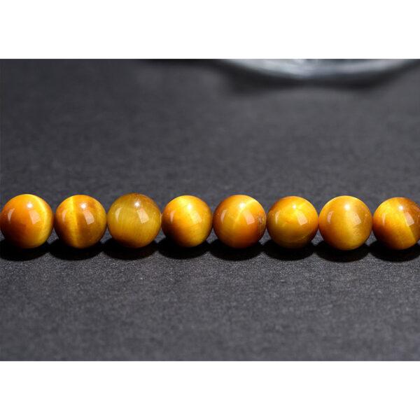 4mm - 6mm whole strand round shape 6A genuine natural golden tiger's eye stone bead - Image 3