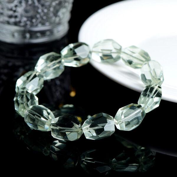 16 * 19mm irregular genuine natural green quartz beaded bracelet - Image 4