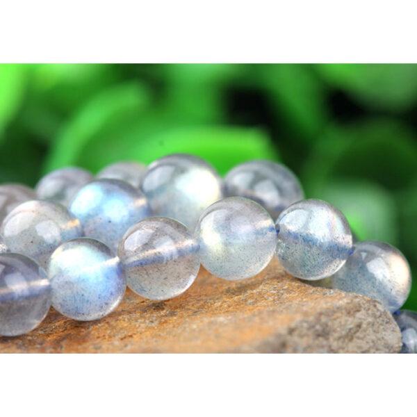 2 - 9 mmwhole strand round shape genuine natural gray moonstone bead - Image 4