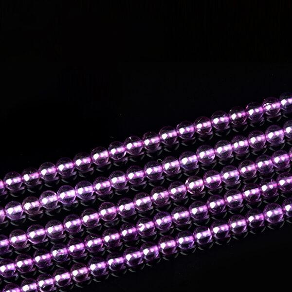 small size 6A genuine natural amethyst bead, 2mm - 4mm whole strand round bead - Image 4