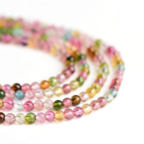 2mm - 3mm small bead whole strand round shape 7A genuine natural tourmaline bead - Image 4