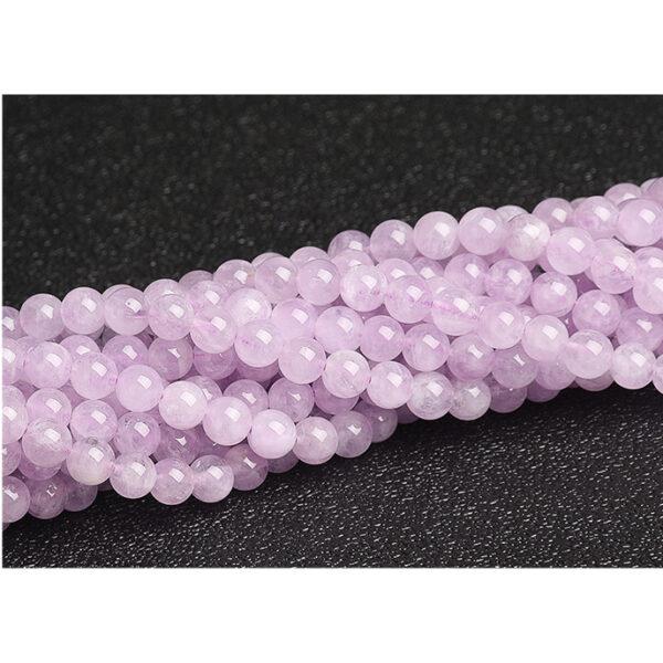 lavender color genuine natural amethyst bead, 6 - 10 mm whole strand round bead - Image 4