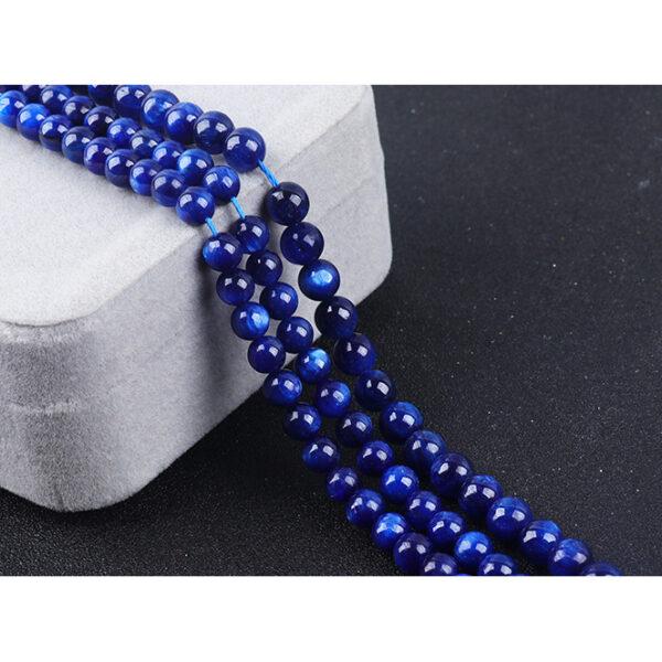 genuine natural kyanite bead, 8 - 12 mm round bead - Image 4