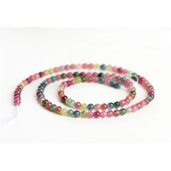 2mm - 3mm small bead whole strand round shape 5A deeper color genuine natural tourmaline bead - Image 4