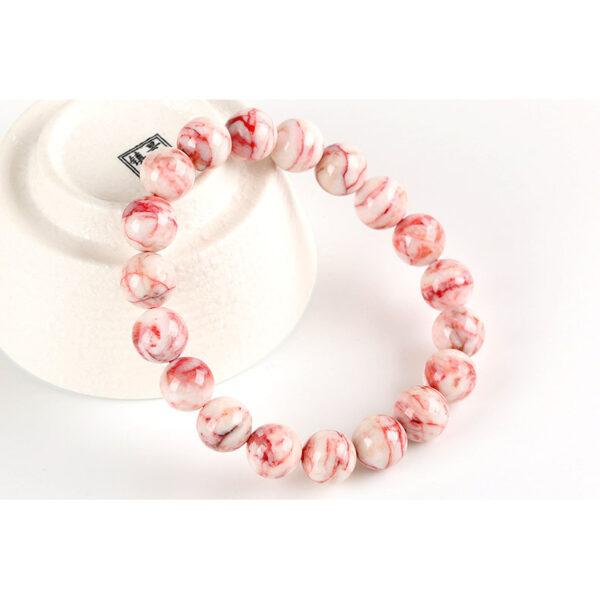 6A genuine natural cinnabar bracelet, 6 - 12mm round shape beaded bracelet - Image 4