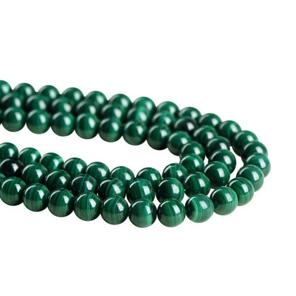 4mm - 14mm whole strand round shape genuine natural malachite bead - Image 4