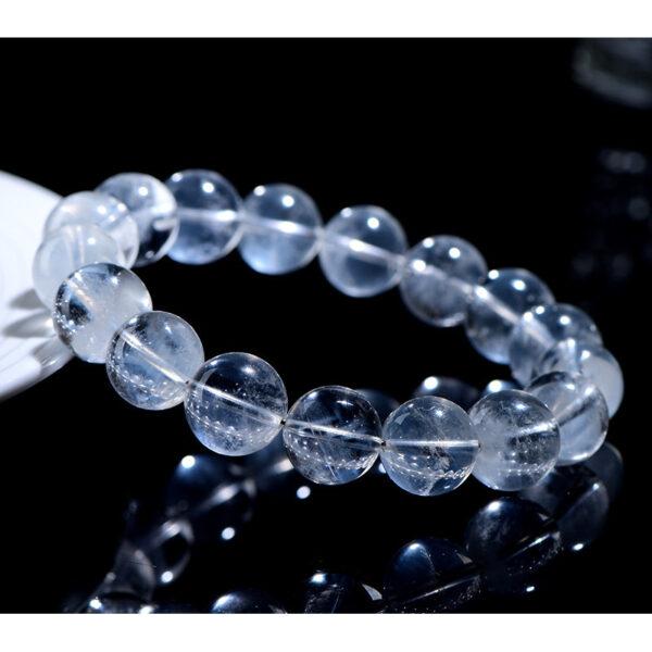 5mm - 12mm round shape 3A genuine natural blue needle quartz beaded bracelet - Image 4