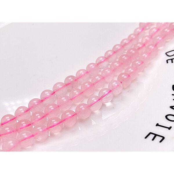4mm - 14 mm whole strand round shape 4A genuine natural light pink rose quartz bead - Image 4