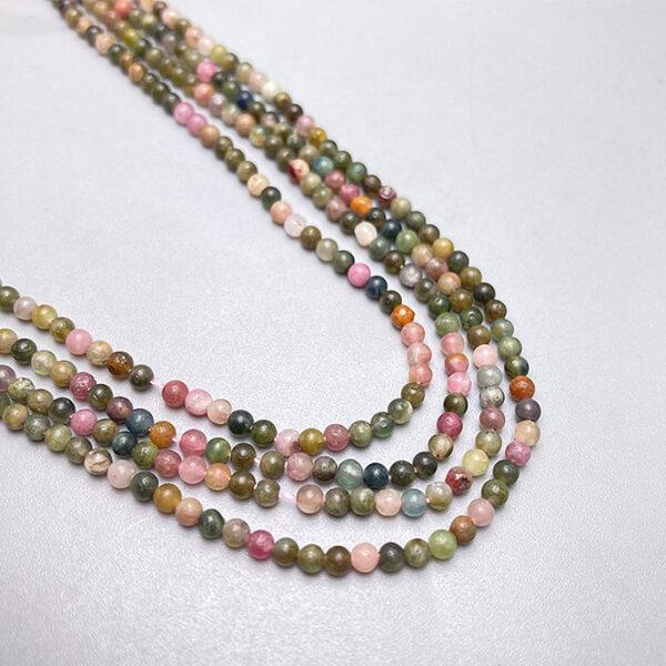 2mm small size whole strand round shape genuine natural tourmaline bead - Image 4