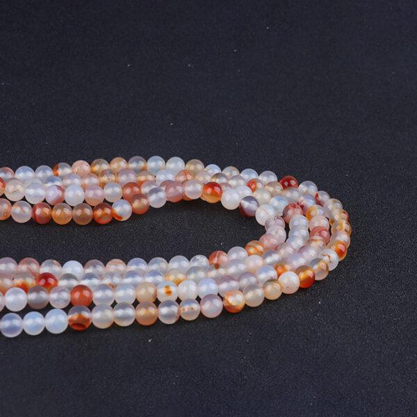8 - 10mm whole strand round shape genuine natural colorful agate bead - Image 4