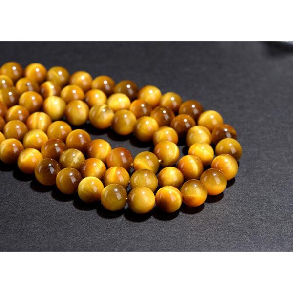4mm - 6mm whole strand round shape 6A genuine natural golden tiger's eye stone bead - Image 5
