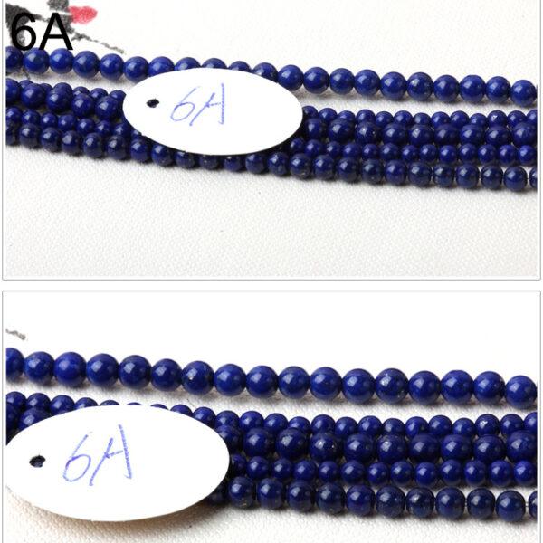 2 - 6mm whole strand round shape genuine natural lazurite bead - Image 5