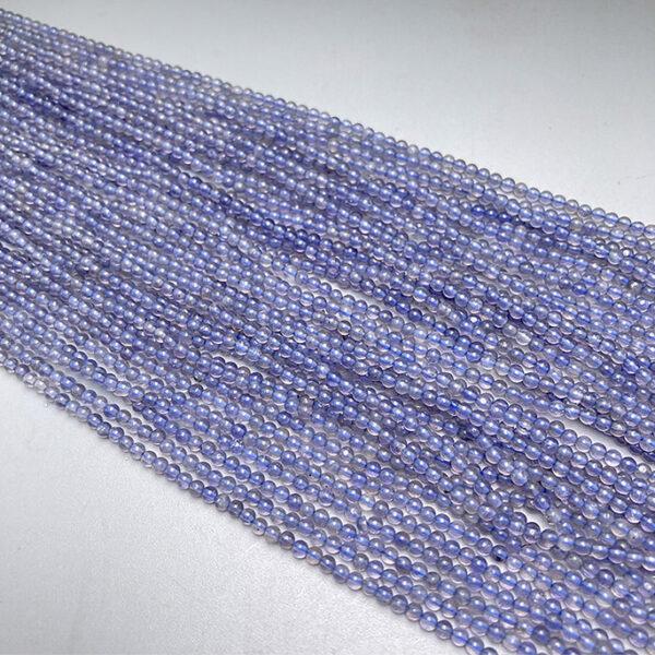 3mm small size whole strand round shape genuine natural cordierite bead - Image 5