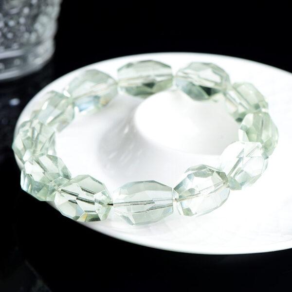 16 * 19mm irregular genuine natural green quartz beaded bracelet - Image 5