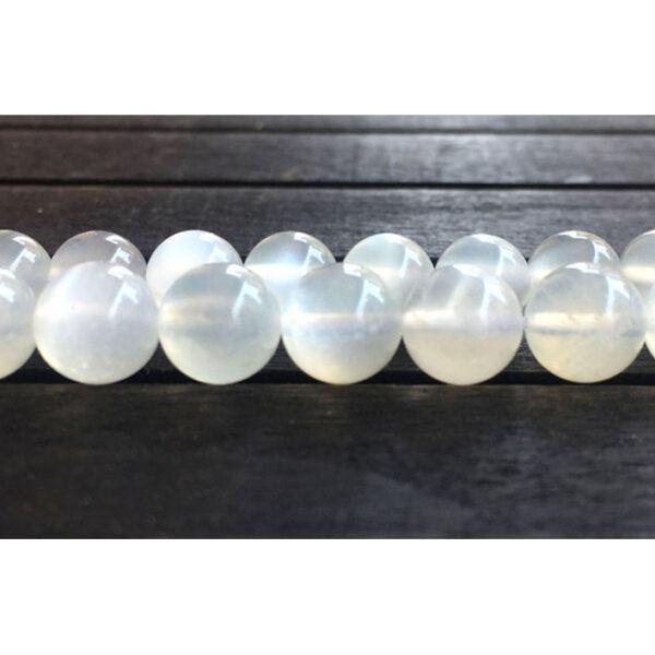 6 - 9 mm whole strand round shape genuine natural white moonstone bead - Image 5