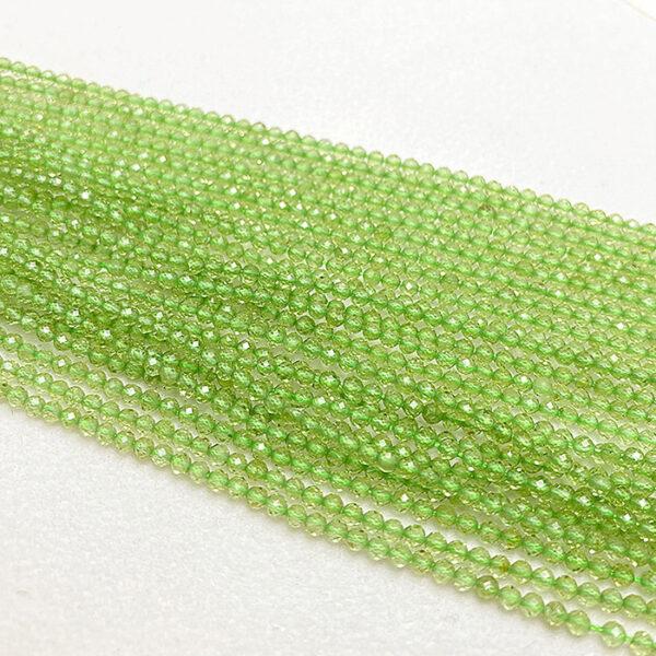small size genuine natural peridot bead, 2mm - 3mm whole strand facet round bead - Image 5