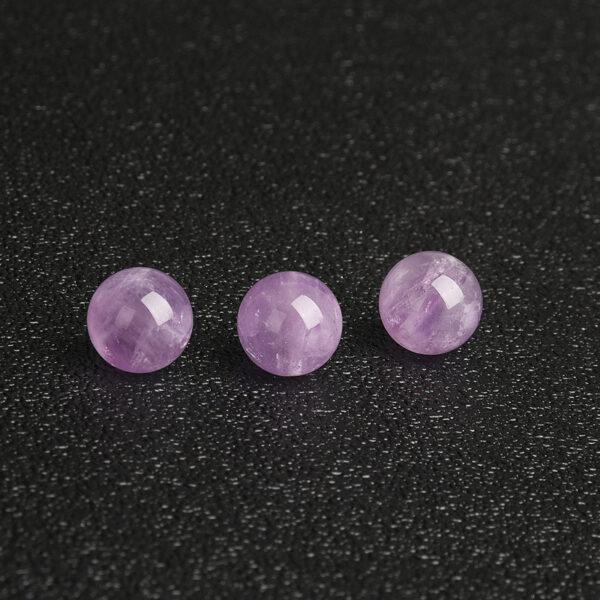 lavender color genuine natural amethyst bead, 6 - 10 mm whole strand round bead - Image 5