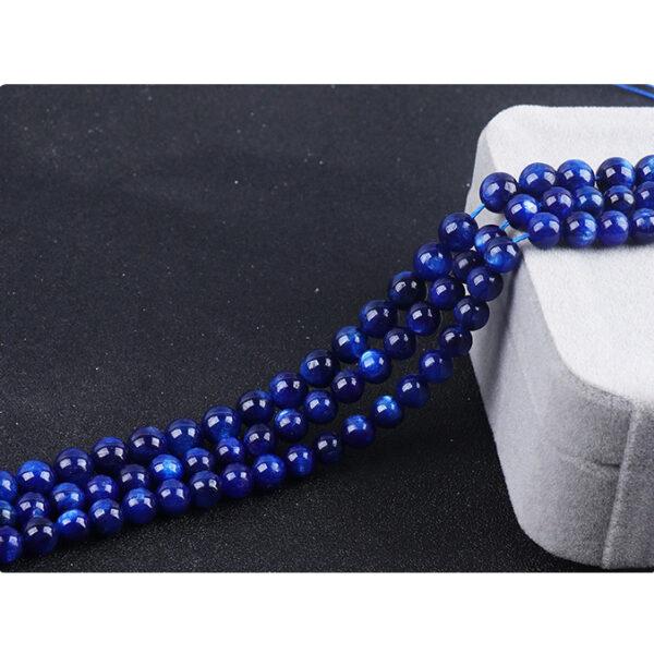 genuine natural kyanite bead, 8 - 12 mm round bead - Image 5