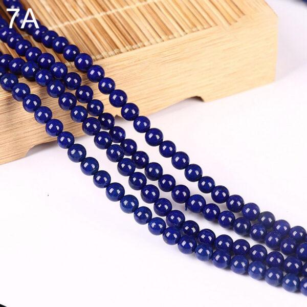 2 - 6mm whole strand round shape genuine natural lazurite bead - Image 6