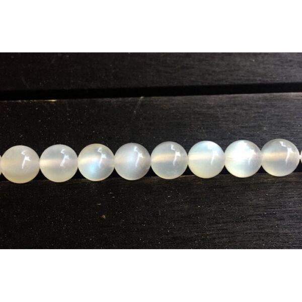6 - 9 mm whole strand round shape genuine natural white moonstone bead - Image 6